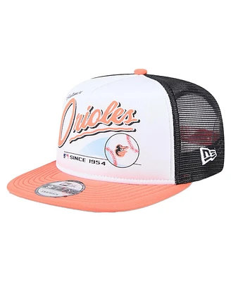 New Era Big Boys and Girls White Baltimore Orioles Retro 9FIFTY Snapback Hat