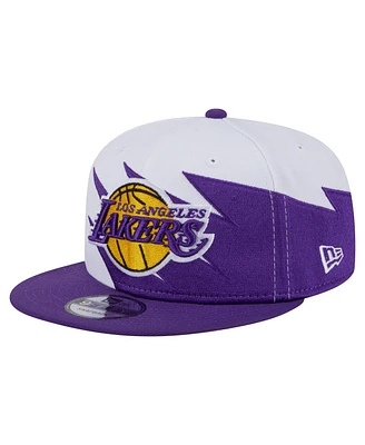 New Era Big Boys and Girls White Los Angeles Lakers Jagged 9FIFTY Snapback Hat