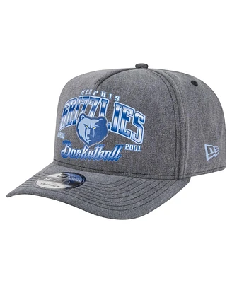 New Era Men's Charcoal Memphis Grizzlies Throwback Washed Pre-Curved 9FIFTY Snapback Hat