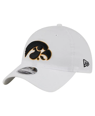 New Era Men's White Iowa Hawkeyes Active Ripstop 9TWENTY Adjustable Hat