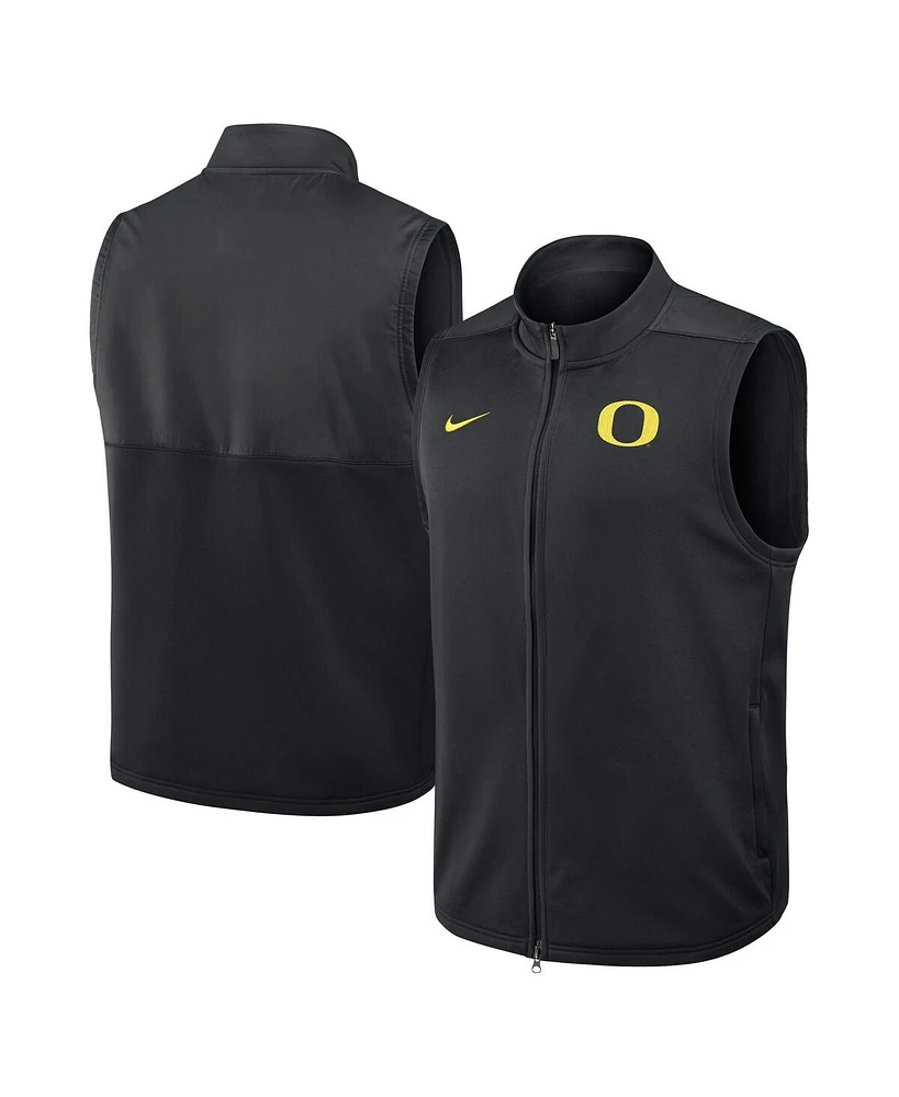 Nike Men's Black Oregon Ducks Primetime Victory Performance Full-Zip Vest