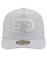 New Era Men's Gray Philadelphia Flyers Color Pack A-Frame 59FIFTY Fitted Hat