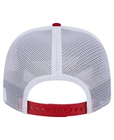 New Era Men's Red/White Florida Panthers Team Patch Basic 9SEVENTY Adjustable Trucker Hat