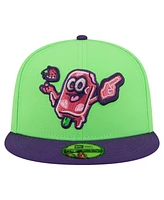 New Era Men's Neon Green Beloit Sky Carp Copa de la Diversion 59FIFTY Fitted Hat