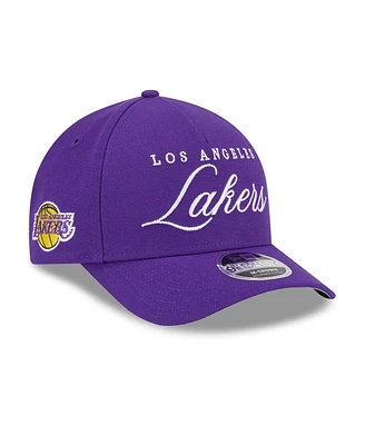 New Era Men's Purple Los Angeles Lakers 2025 Nba Draft M-Crown A-Frame 9FORTY Adjustable Hat