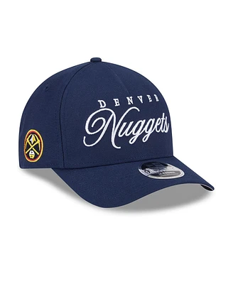 New Era Men's Navy Denver Nuggets 2025 Nba Draft M-Crown A-Frame 9FORTY Adjustable Hat
