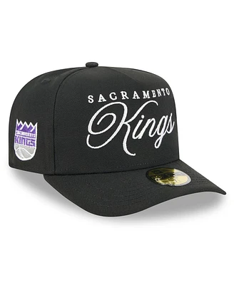 New Era Men's Black Sacramento Kings 2025 Nba Draft A-Frame 59FIFTY Fitted Hat