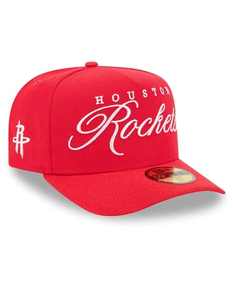 New Era Men's Red Houston Rockets 2025 Nba Draft A-Frame 59FIFTY Fitted Hat