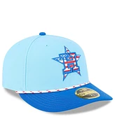 New Era Men's Light Blue/Blue Houston Astros 2025 Fourth of July Low Profile 59FIFTY Fitted Hat