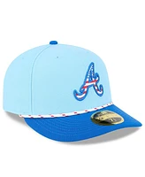 New Era Men's Light Blue/Blue Atlanta Braves 2025 Fourth of July Low Profile 59FIFTY Fitted Hat