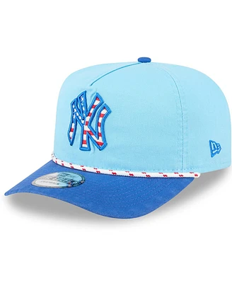 New Era Men's Light Blue/Blue New York Yankees 2025 Fourth of July Golfer Snapback Hat