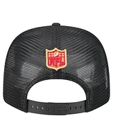 New Era Men's Black San Francisco 49ers Team Collection 9SEVENTY Stretch-Snap Adjustable Hat