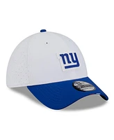 New Era Men's White/Royal York Giants 2025 Nfl Training Camp 39THIRTY Flex Hat