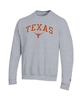 Champion Men's Heather Gray Texas Longhorns Arch Over Logo Pullover Sweatshirt