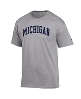Champion Men's Heather Gray Michigan Wolverines Basic Arch T-Shirt