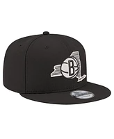 New Era Men's Black Brooklyn Nets State Pride 9FIFTY Snapback Hat