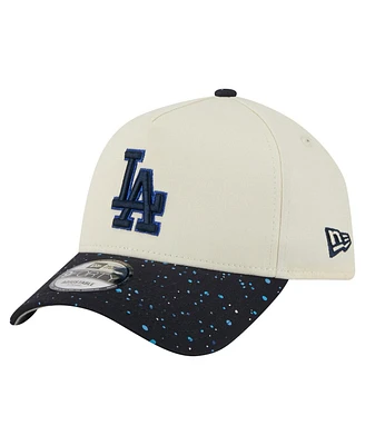 New Era Men's Cream Los Angeles Dodgers Speckle A-Frame 9FORTY Adjustable Hat