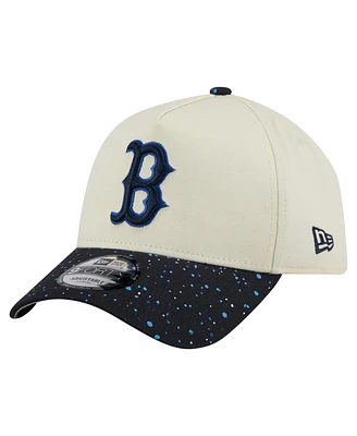 New Era Men's Cream Boston Red Sox Speckle A-Frame 9FORTY Adjustable Hat