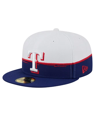 New Era Men's Royal/White Texas Rangers Paint Stroke 59FIFTY Fitted Hat