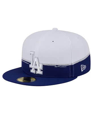 New Era Men's Royal/White Los Angeles Dodgers Paint Stroke 59FIFTY Fitted Hat