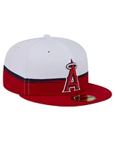 New Era Men's Red/White Los Angeles Angels Paint Stroke 59FIFTY Fitted Hat