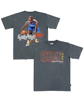 Slam Men's and Women's Shai Gilgeous-Alexander Charcoal Oklahoma City Thunder February/March 2025 Cover Graphic Remix T-Shirt