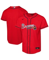 Nike Big Boys and Girls Red Atlanta Braves Alternate 2 Replica Jersey