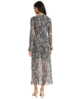 Donna Morgan Women's Long-Sleeve A-Line Dress