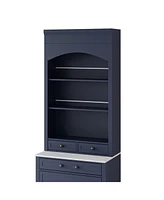 Streamdale Furniture Kitchen Pantry Cabinet Faux Marble Top