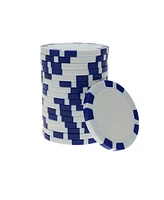 We Games 8 Stripe Clay Poker Chips, 11.5 Gram, Set of 25