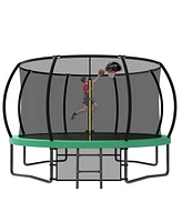 12FT Kids Trampoline with Net & Ladder