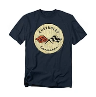 Logovision Men's Chevrolet Old Vette T-Shirt Navy