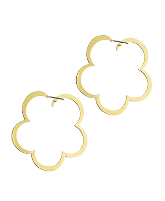 Adornia Gold Clover Hoop Earrings