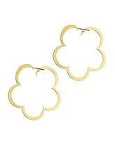 Adornia Gold Clover Hoop Earrings