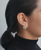 Adornia Cultivated Pearl Double Sided Stud Earrings