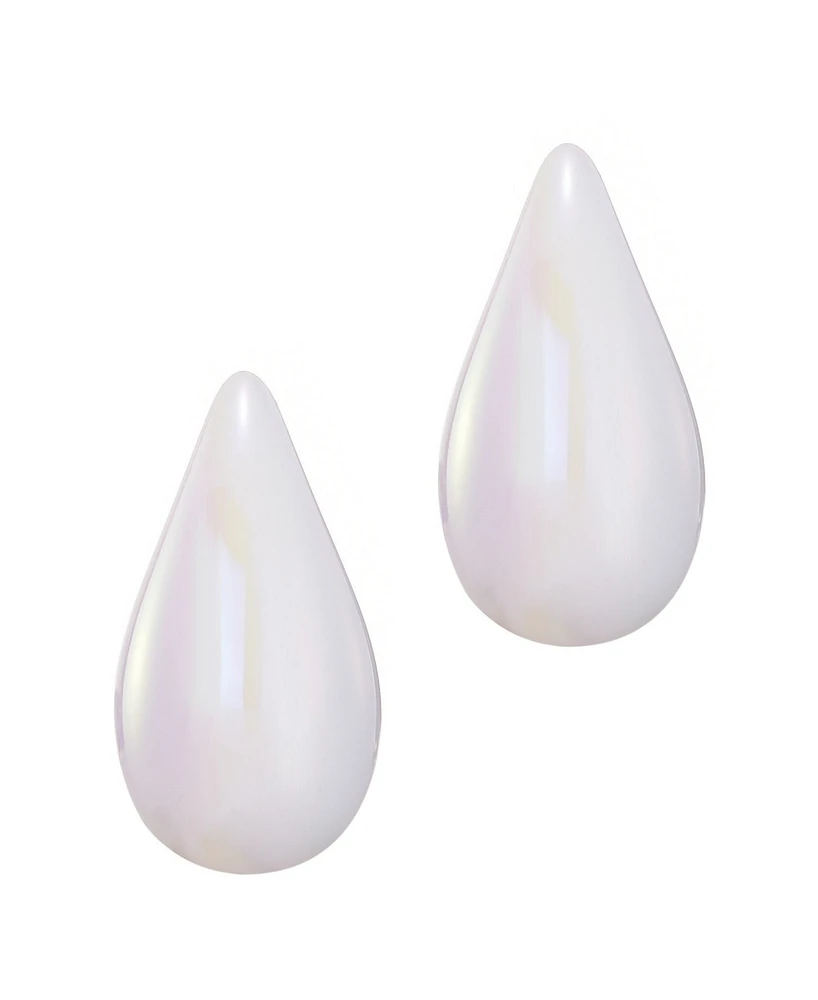 Adornia Cultivated Pearl Teardrop Sculptural Studs