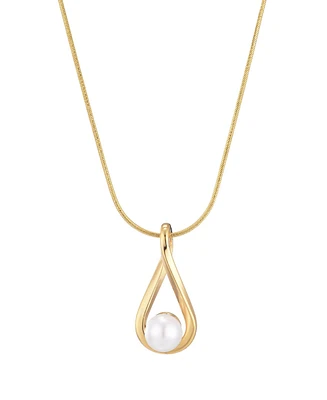 Adornia Hanging Cultivated Pearl Pendant Necklace