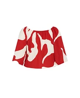 City Chic Plus Maiya Print Top