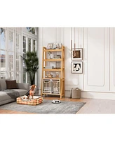 Dog Crate Ladder Bookcase