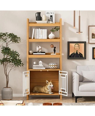 Dog Crate Ladder Bookcase