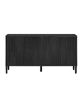 Streamdale Furniture 59.8" 4-Door Sideboard - Farmhouse Buffet/Tv Stand