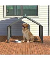 Streamdale Furniture Dog Shade Shelter, Portable Pet Tent, Gray