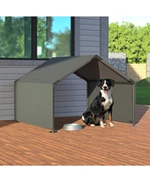 Streamdale Furniture Dog Shade Shelter, Portable Pet Tent, Gray