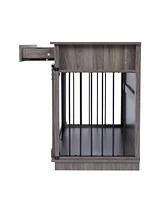 Double Dog Crate Furniture with Shelves
