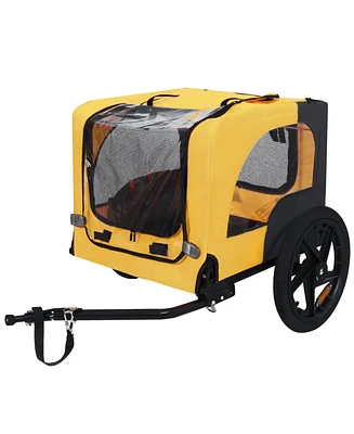 Pet Bike Trailer - Folding, Quick Release, Leash