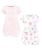Hudson Baby Girls Cotton Dresses, Birthday Cake