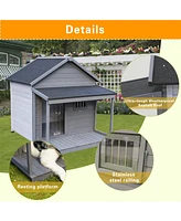 Large Balcony Dog House with Terrace