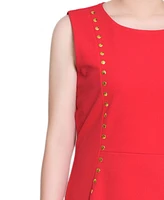 Ny Collection Women's Sleeveless Stud Front Dress