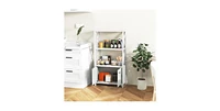 Volenca Bathroom Storage Cabinet with Open Shelves and Double Doors