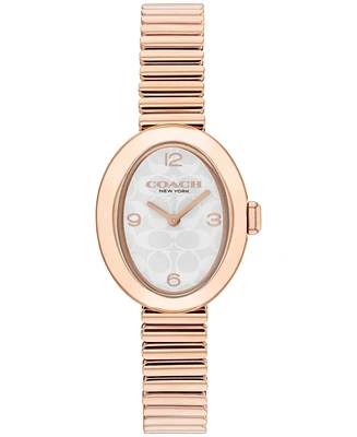 Coach Women's Sammy Rose Gold Tone Stainless Steel Stretch Bracelet Watch, 22.5mm